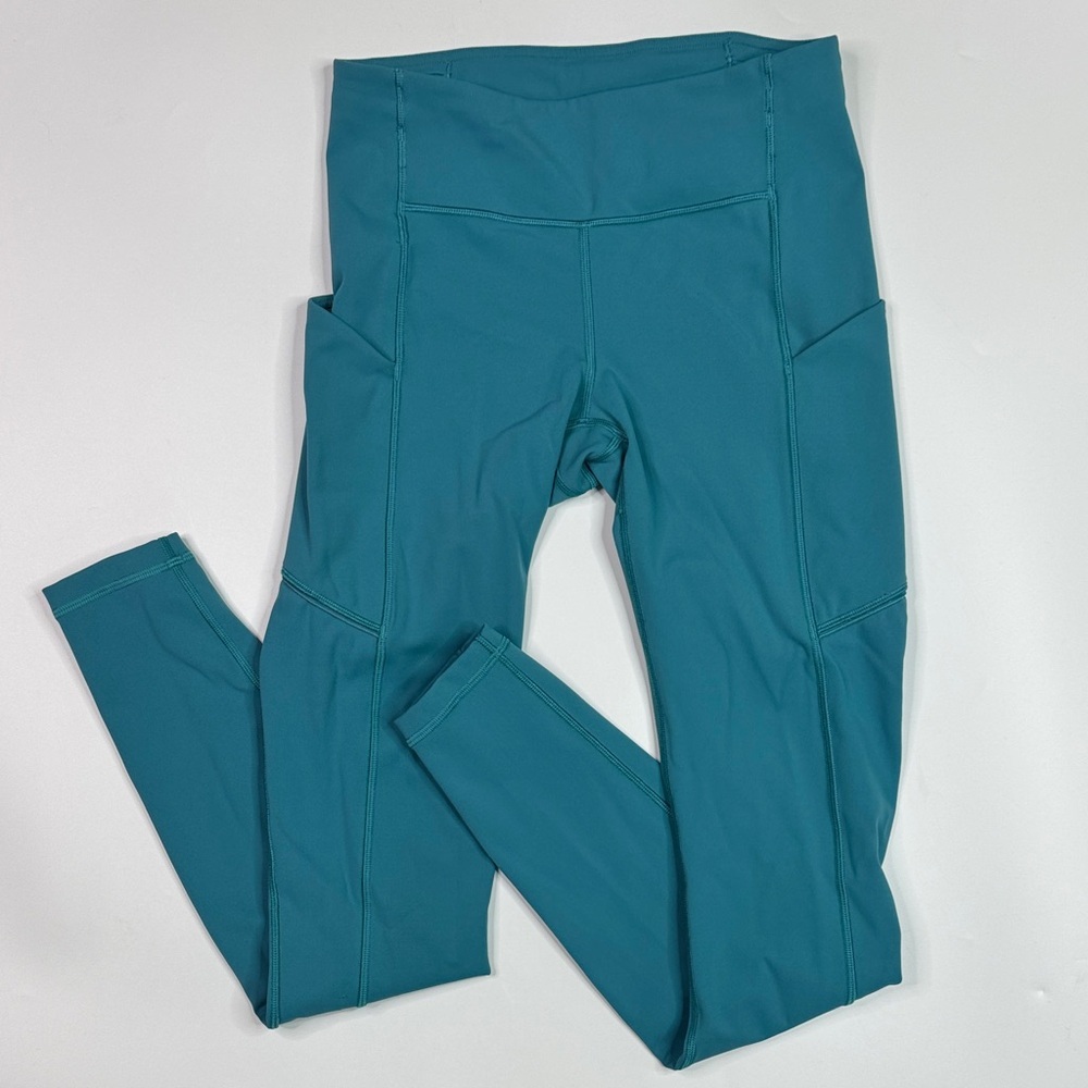 Lululemon Speed Up Tight 28” Leggings Luxtreme LW5BMUS Teal Blue Size 4